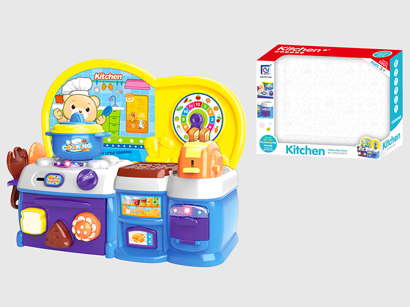 Cartoon Bule Kitchen Set(Light,Music)