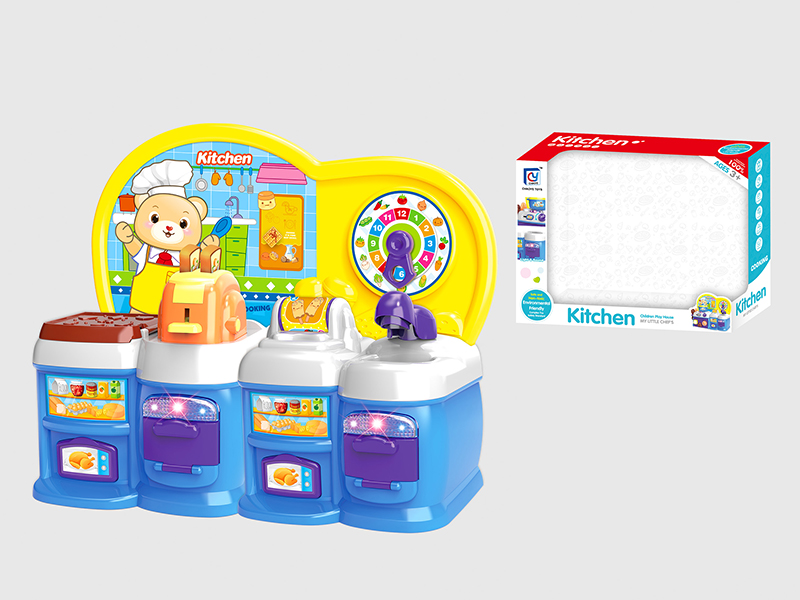 Cartoon Bule Kitchen Set(Light,Music)