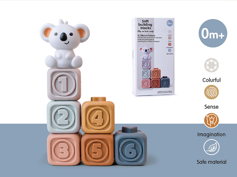6pcs Soft Building Blocks + Koala
