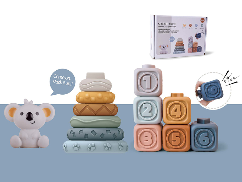 6pcs Soft Building Blocks + Koala  Jenga