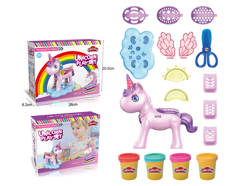 Colored Mud Unicorn Set