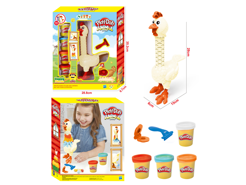 Colored Mud Chicken (White) Set