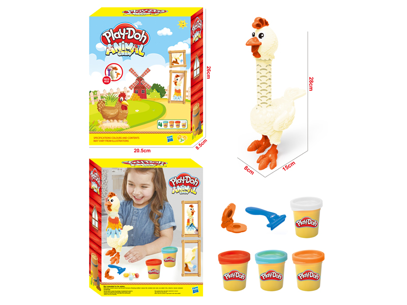 Colored Mud Chicken (White) Set