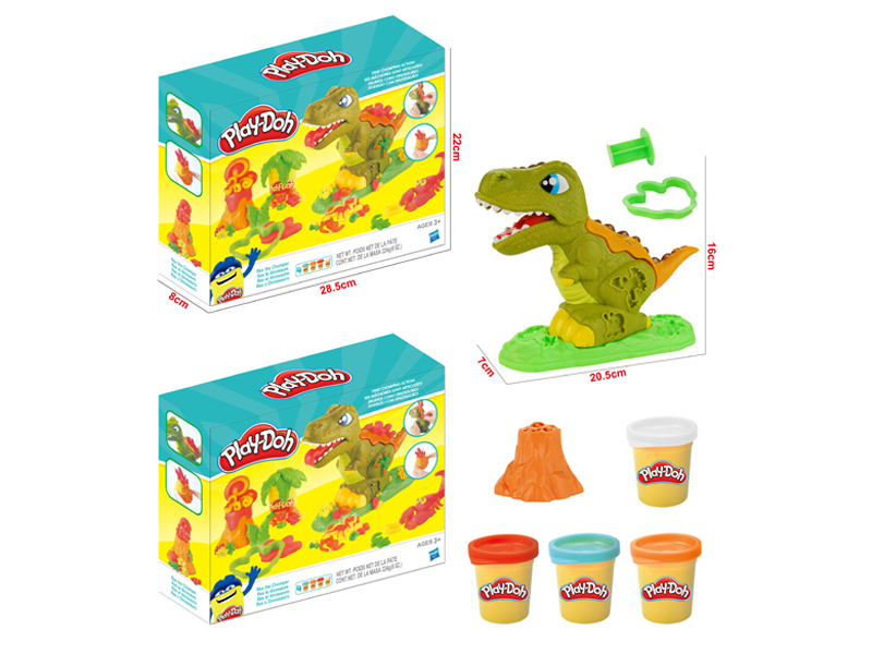 Colored Mud Dinosaur Set