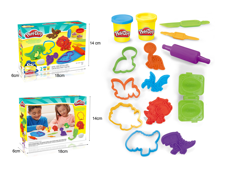 Dinosaur Model Colored Mud Set