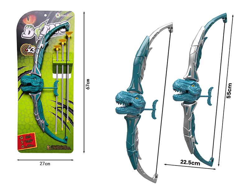 Blue T-Rex Bow And Arrow