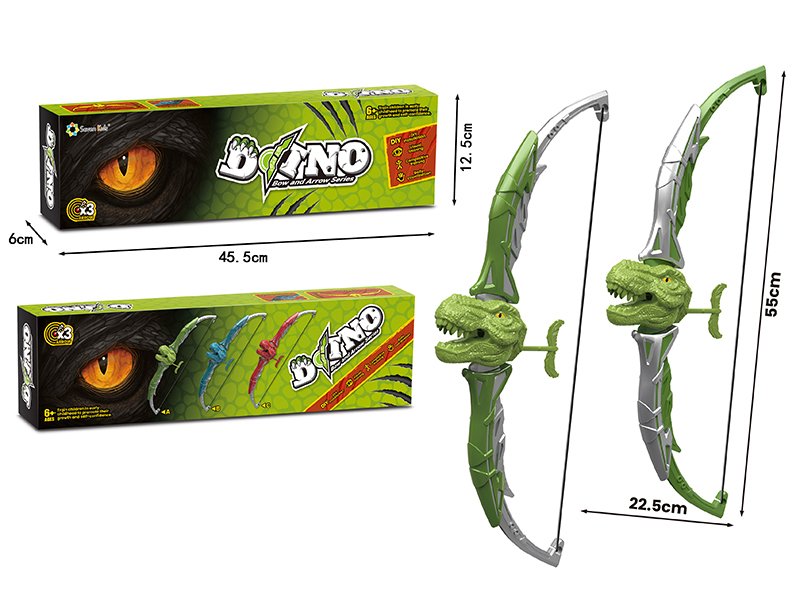 DIY Assembly Green T-Rex Bow And Arrow