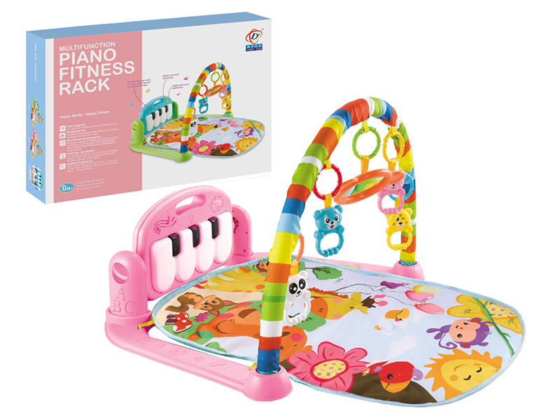 Pedal Piano Fitness Blanket(Light,Music)Pink