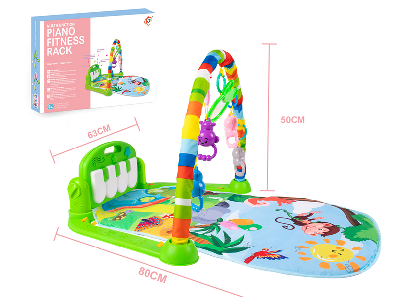 Pedal Piano Fitness Blanket(Light,Music)Green