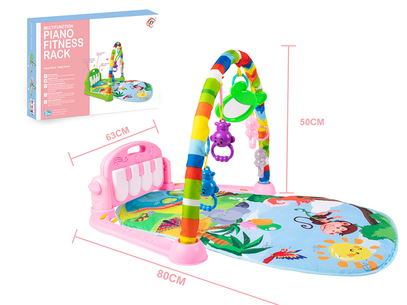 Pedal Piano Fitness Blanket(Light,Music)Red