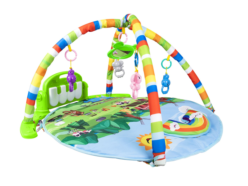 Pedal Piano Fitness Blanket With Pillow(Light,Music)Green