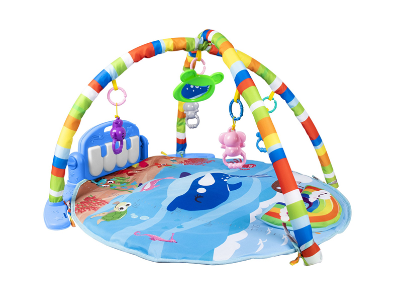 Ocean Series Pedal Piano Fitness Blanket With Pillow(Light,Music)Blue