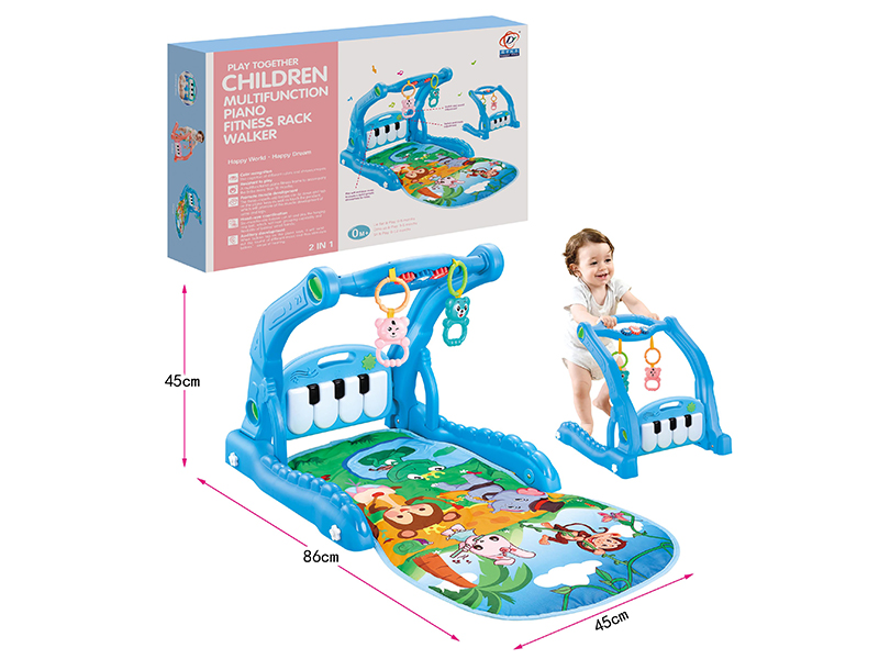 2 In 1 Multifunction Baby Walker Pedal Piano Fitness Rack