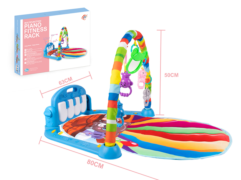 Pedal Piano Fitness Blanket(Light,Music)Blue