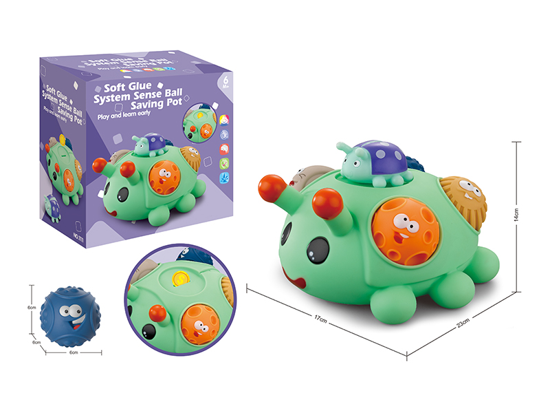 Soft Glue System Sense Ball Saving Pot-Ladybug