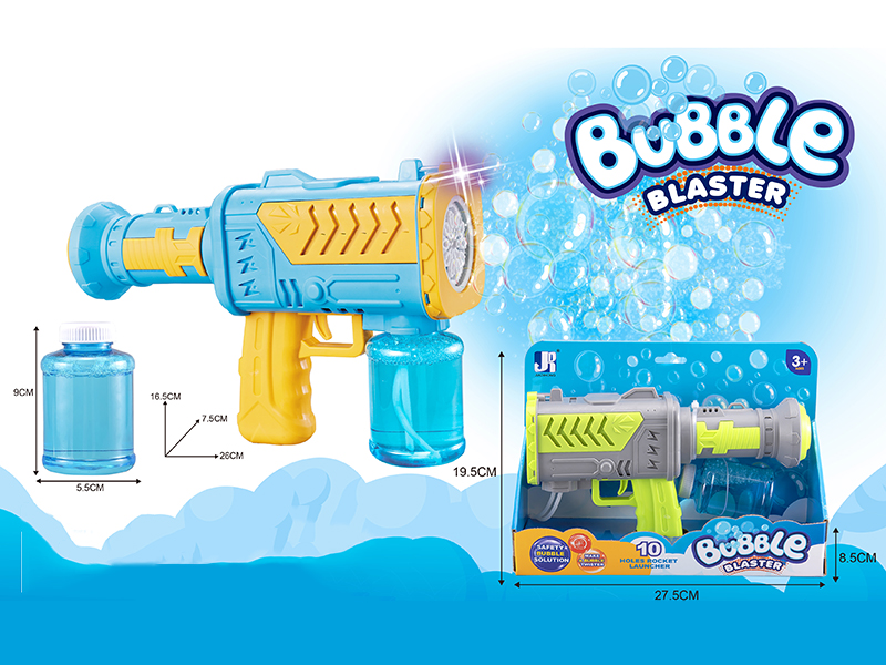 Electric 10 Holes Space Bubble Machine With Light