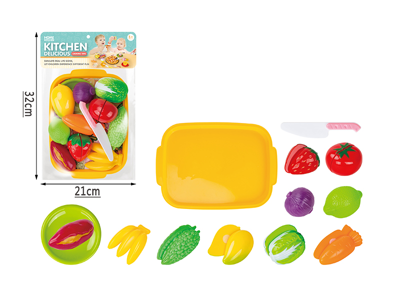 19PCS Fruit And Vegetable Toys
