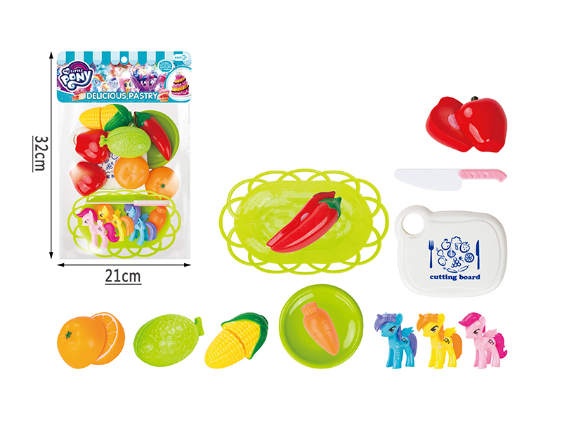 18PCS Little Marbury Fruit And Vegetable Toys