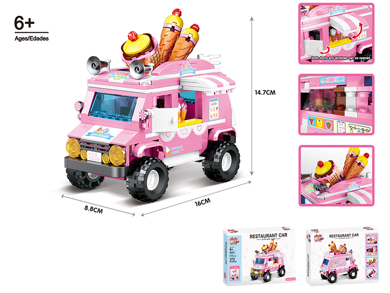 Building Blocks Restaurant Car - Cake Car  373pcs