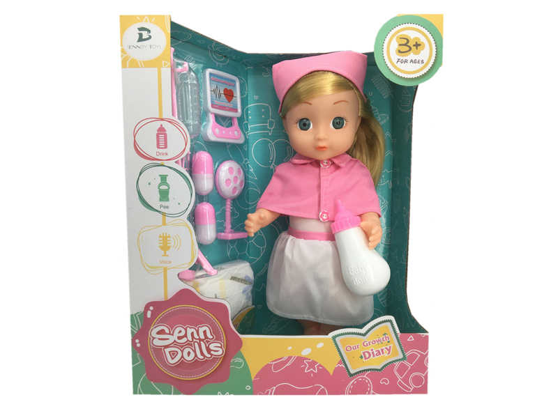 14 Inch Enamel Little Nurse Doll