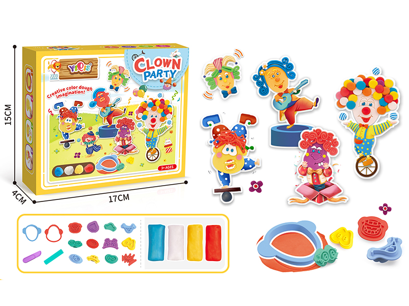 Clown Party Color Dough Set