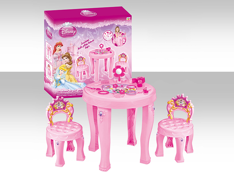 Disney Princess 2 In 1 Dishware & Jewelry Table