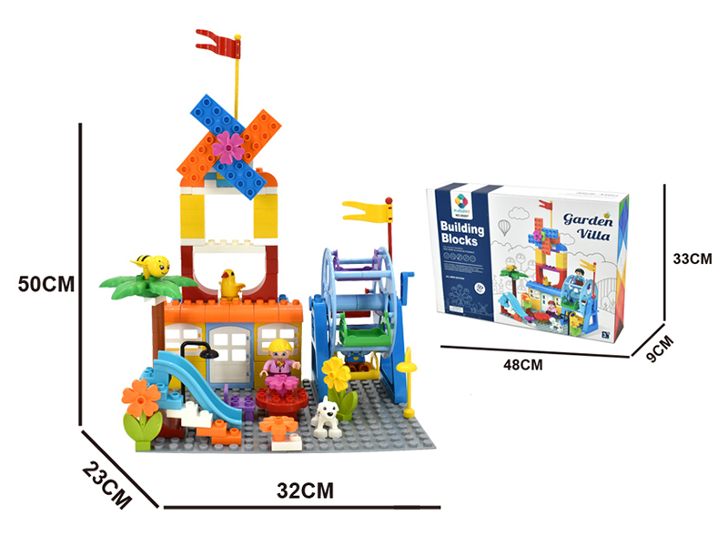 DIY Building Blocks Windmill Scene 127pcs( Include Base Plate)