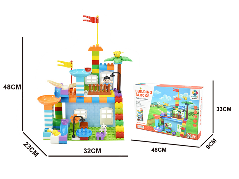 DIY Building Blocks Villa Slideway 145PCS( Include Base Plate)