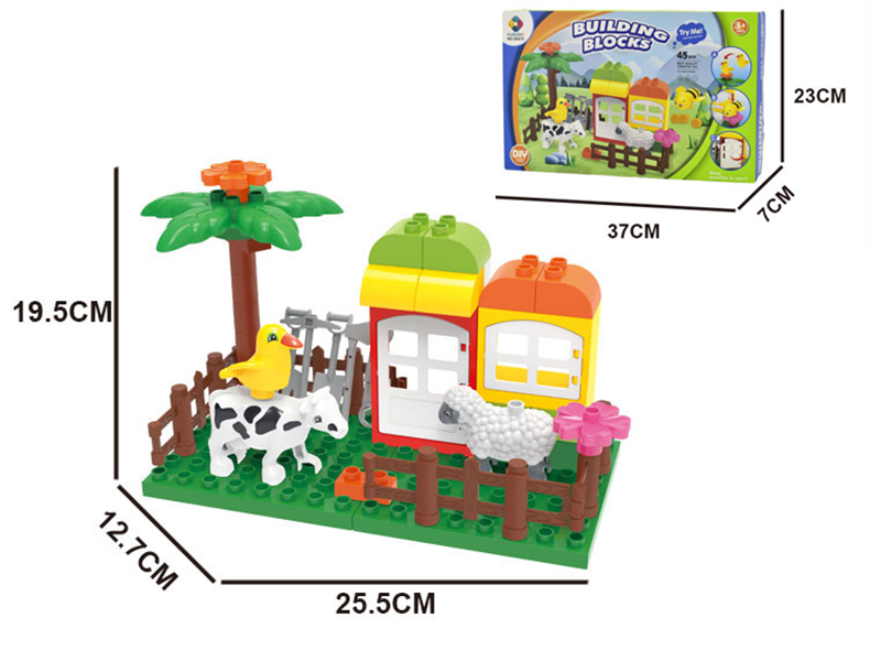 DIY Building Blocks Animal Farm 45pcs