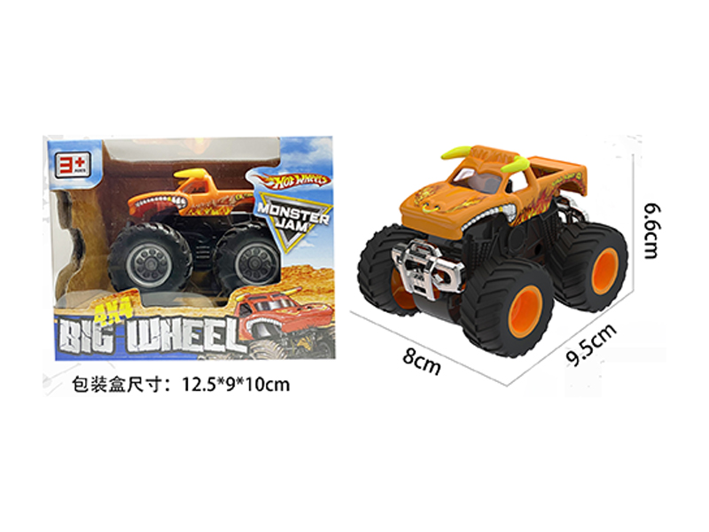 1:64 Friction Wind Fire Wheel Monster Truck