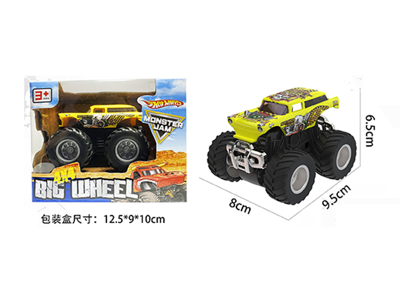 1:64 Friction Wind Fire Wheel Monster Truck