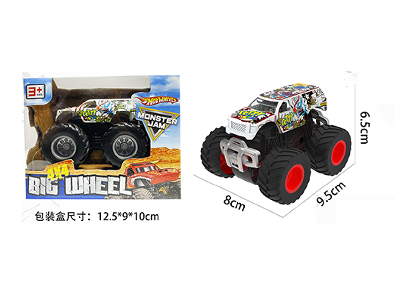 1:64 Friction Wind Fire Wheel Monster Truck