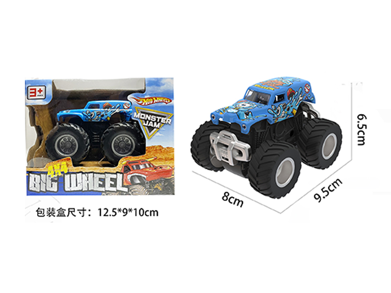 1:64 Friction Wind Fire Wheel Monster Truck