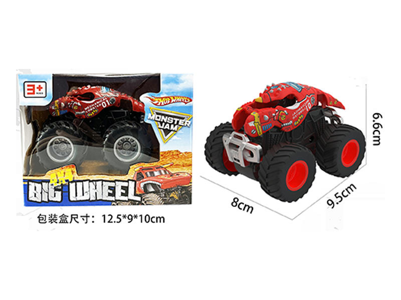 1:64 Friction Wind Fire Wheel Monster Truck