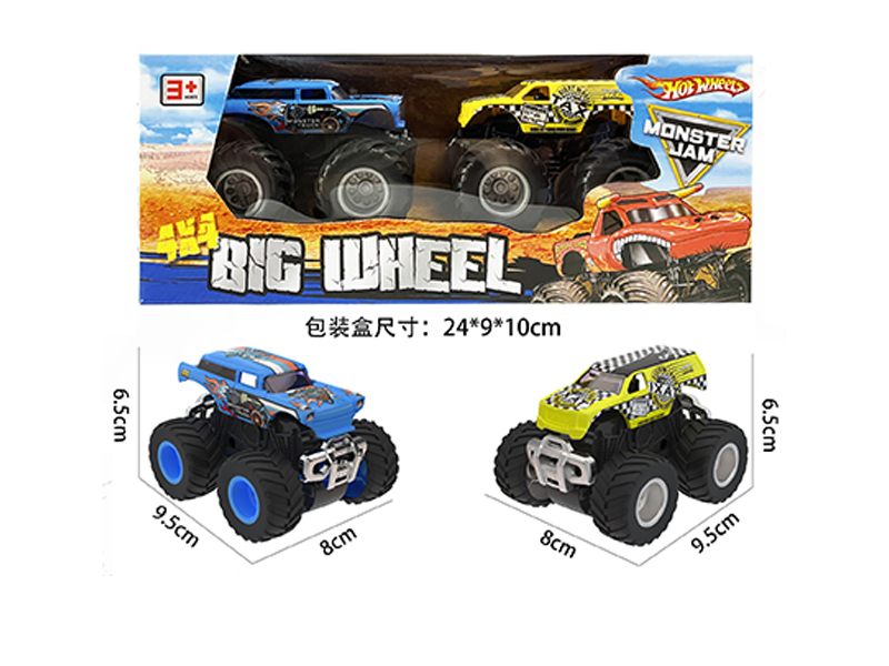 1:64 Friction Wind Fire Wheel Monster Truck
