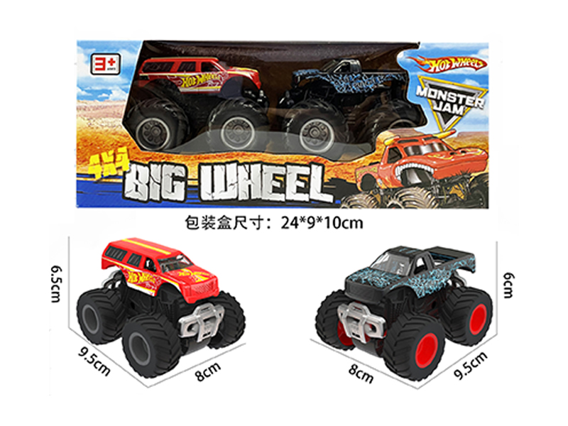1:64 Friction Wind Fire Wheel Monster Truck