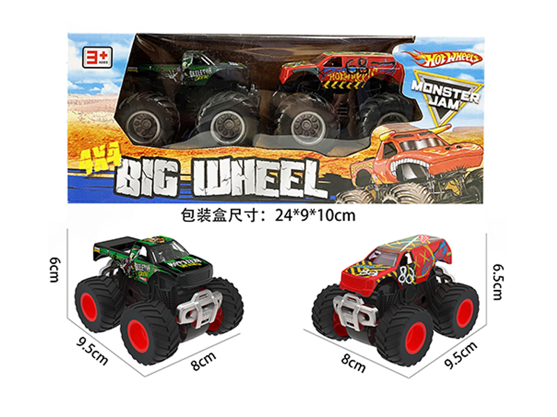 1:64 Friction Wind Fire Wheel Monster Truck