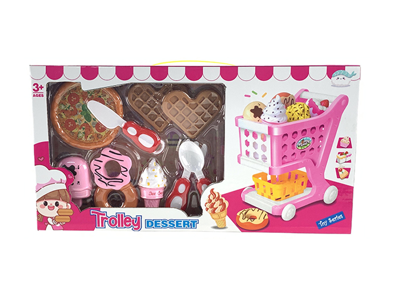 Pizza Dessert Tableware Box With Shopping Cart