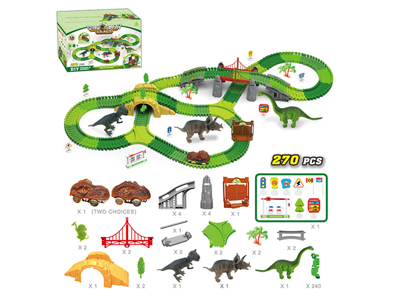 270PCS Dinosaur Car Track
