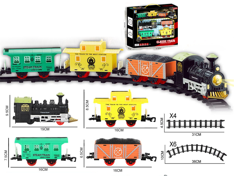 B/O Three Carriage Classical Track Train With Light And Music