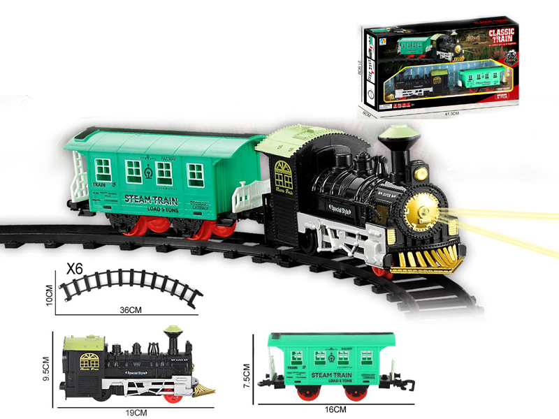 B/O Single Carriage Classical Track Train With Light And Music