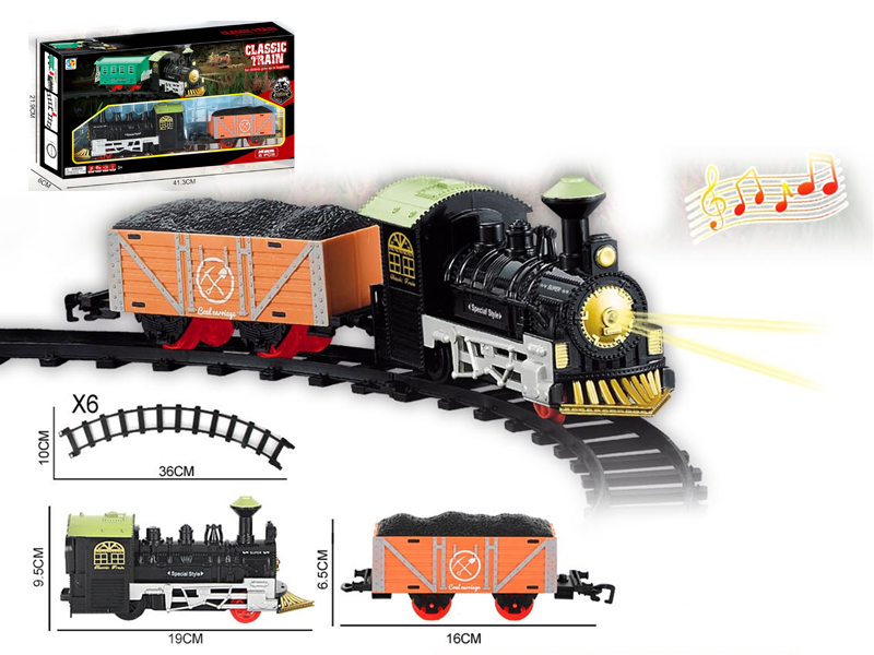 B/O Single Carriage Classical Track Train With Light And Music