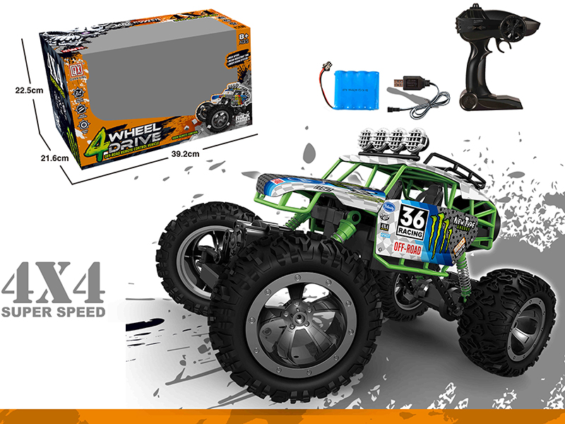 1:12 Remote Control Four-Wheel Aluminum Alloy Cross Country Car