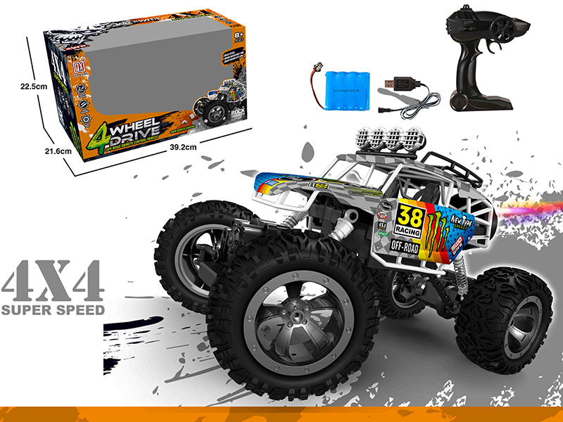 1:12 Remote Control Four-Wheel Aluminum Alloy Cross Country Car(With Spray)