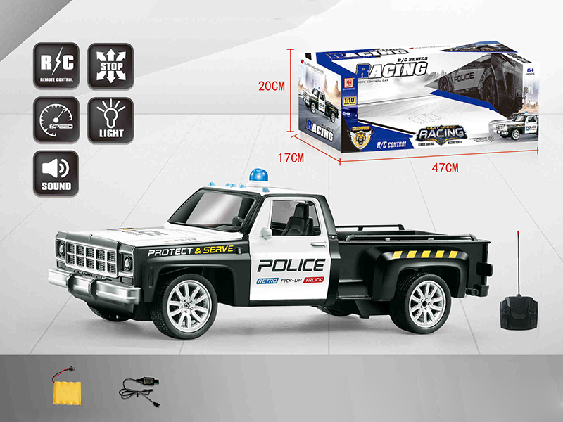1:10 4-Channel Remote Control Pickup Police Car