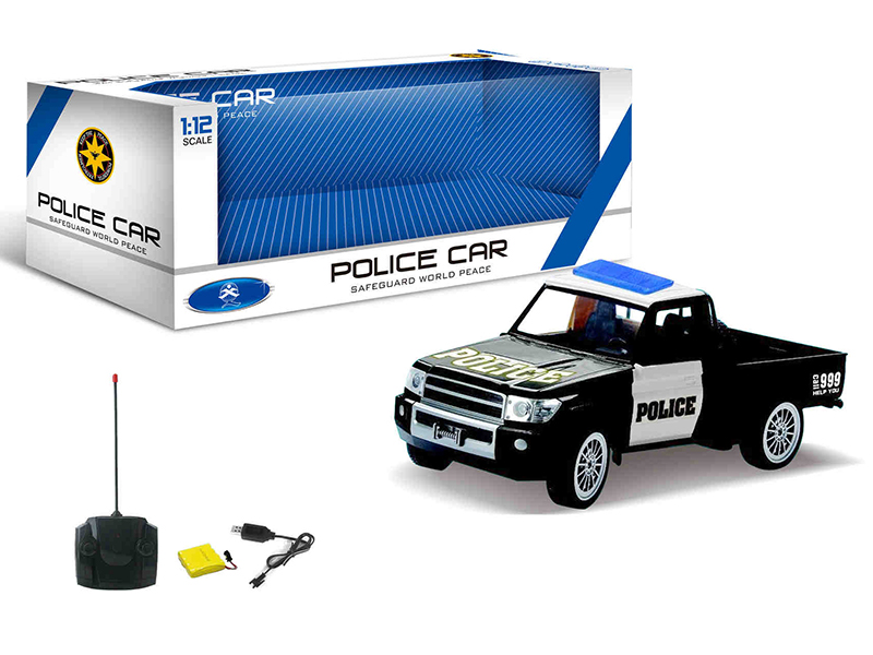 1:12 Pickup 4-Channel Remote Control Police Car