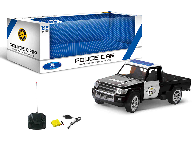 1:12 Pickup 4-Channel Remote Control Police Car