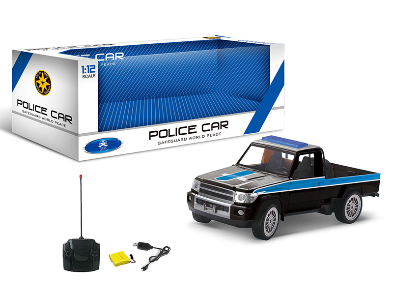 1:12 Pickup 4-Channel Remote Control Police Car