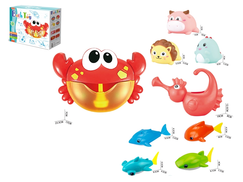 9PCS Bath Water Bubbling Crab Set