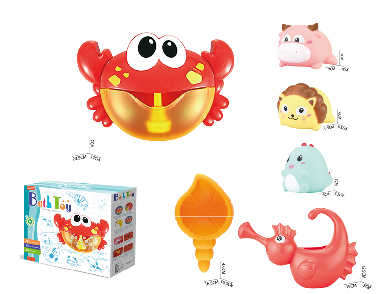6PCS Bath Water Bubbling Crab Set